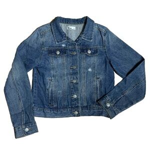Epic Threads Denim Jacket Kids Youth Size XL Blue Pockets Distressed 100% Cotton